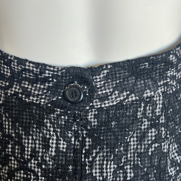 Moschino Cheap & Chic skirt. Black lace over gingham check.  Vintage. - Picture 7 of 7